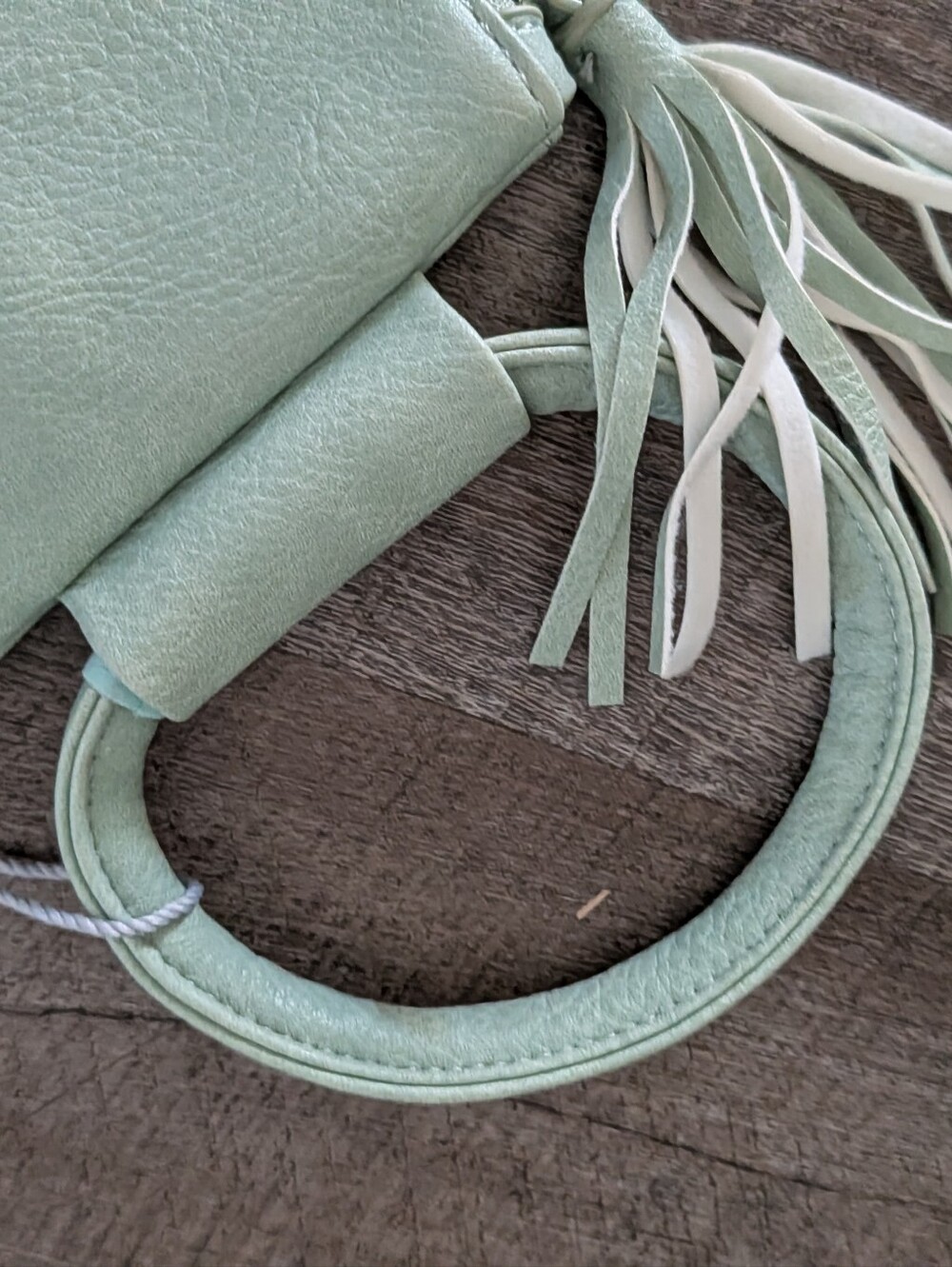 Wristlet Clutch in Light Mint Green - Picture 3 of 5
